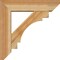 Ekena Millwork Merced Slat Rough Sawn Bracket w/ Offset Brace, Western Red Cedar, 6"W x 22"D x 22"H BKT0604X22X22MRC06RWR - alternate 2
